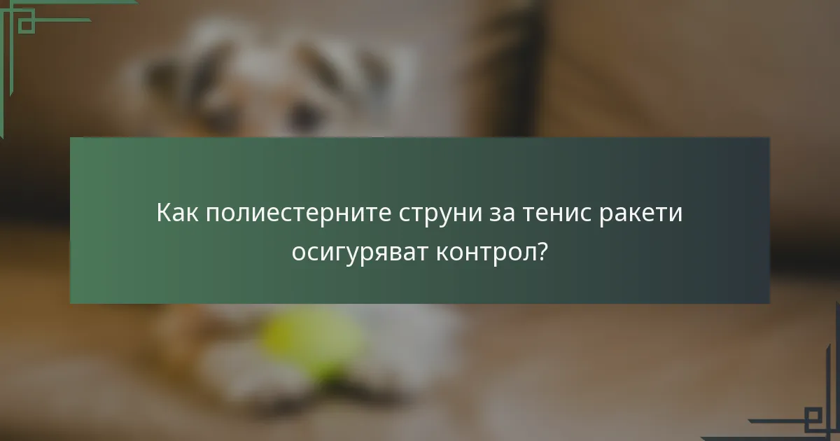 Как полиестерните струни за тенис ракети осигуряват контрол?