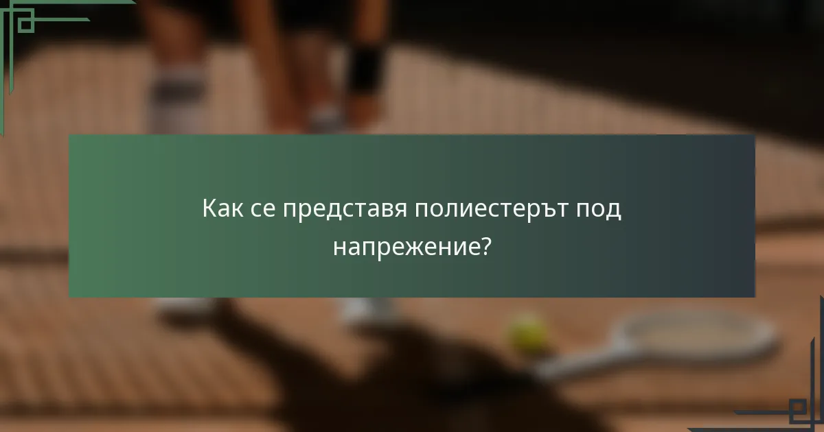 Как се представя полиестерът под напрежение?