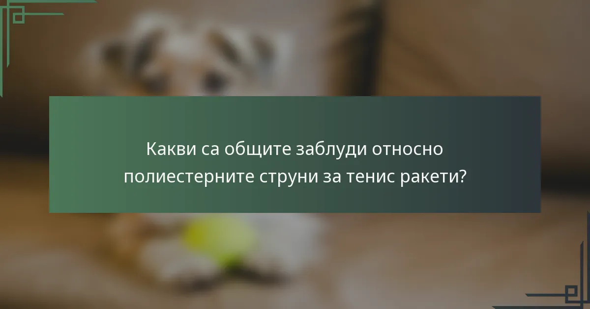 Какви са общите заблуди относно полиестерните струни за тенис ракети?